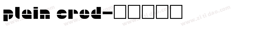 Plain Cred字体转换